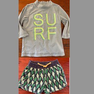 Baby Gap Swim Shorts & Rashguard top